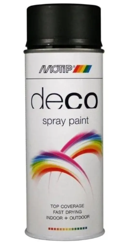 MoTip Deco Colourspray Mat RAL9005 Diep Zwart MoTip Deco Colourspray Mat RAL9005 Diep Zwart
