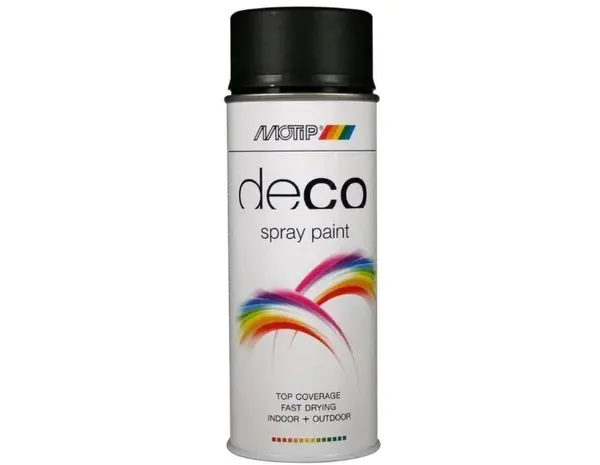MoTip Deco Colourspray Mat RAL9005 Diep Zwart MoTip Deco Colourspray Mat RAL9005 Diep Zwart
