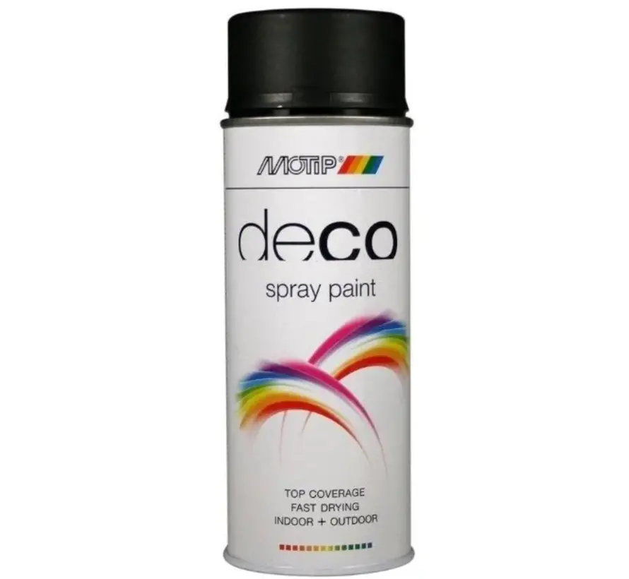 MoTip Deco Colourspray Mat RAL9005 Diep Zwart - 400 ML