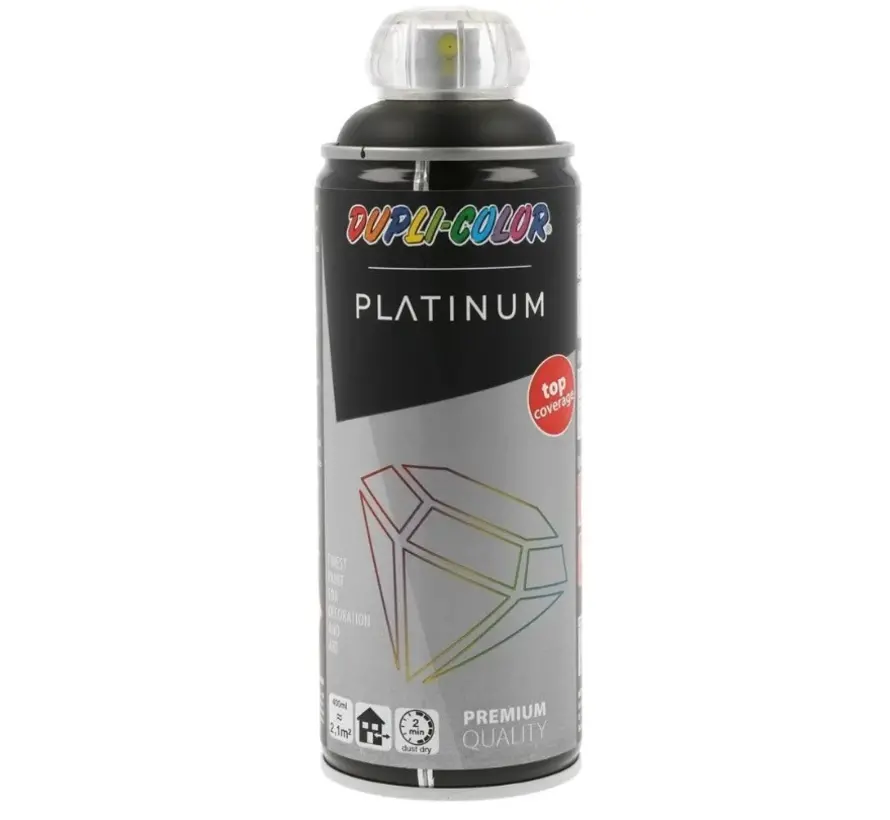 MoTip Dupli-Color Platinum Zijdeglans RAL9005 Diepzwart - 400 ML