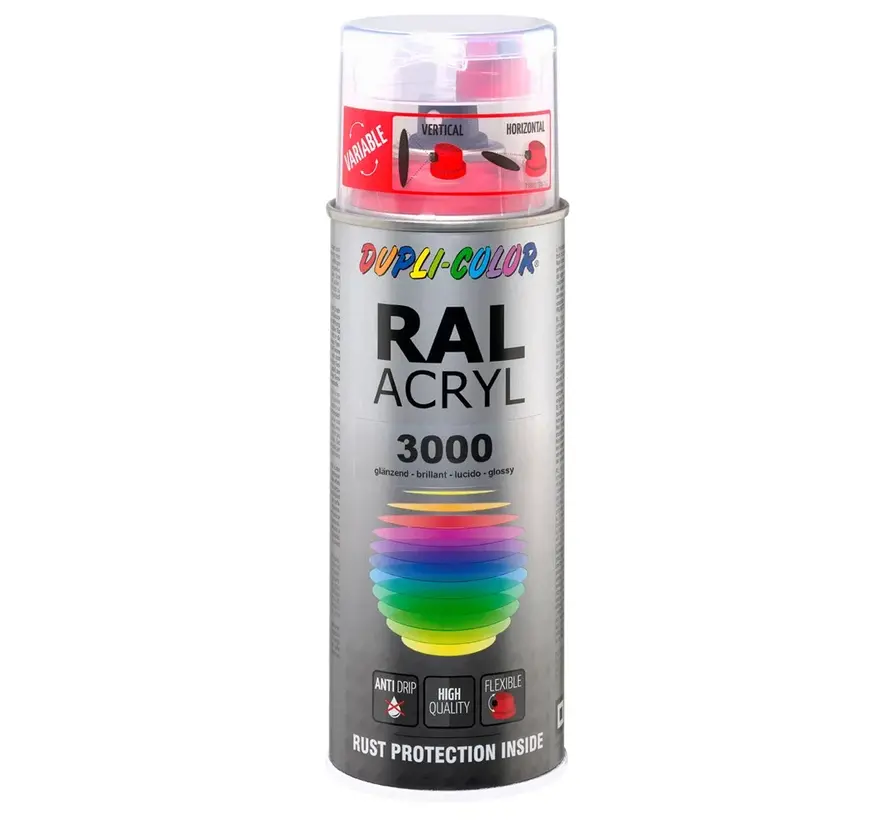 MoTip Acryl Hoogglans RAL3002 Karmijn Rood - 400 ML