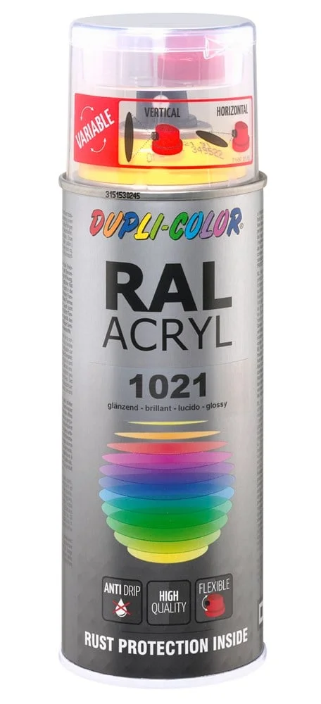 Acryl Hoogglans RAL1021 Koolzaad Geel | 400 ML