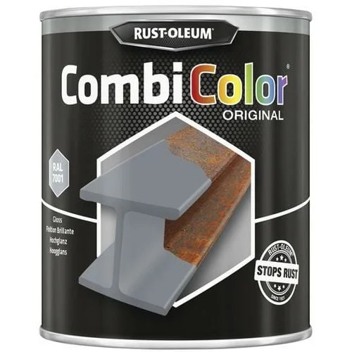 Combicolor 7382 Hoogglans Staal Grijs RAL7001 | 750 ML