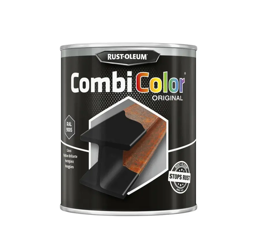 Rust-Oleum Combicolor 7379 Hoogglans Zwart RAL9005 - 250 ML