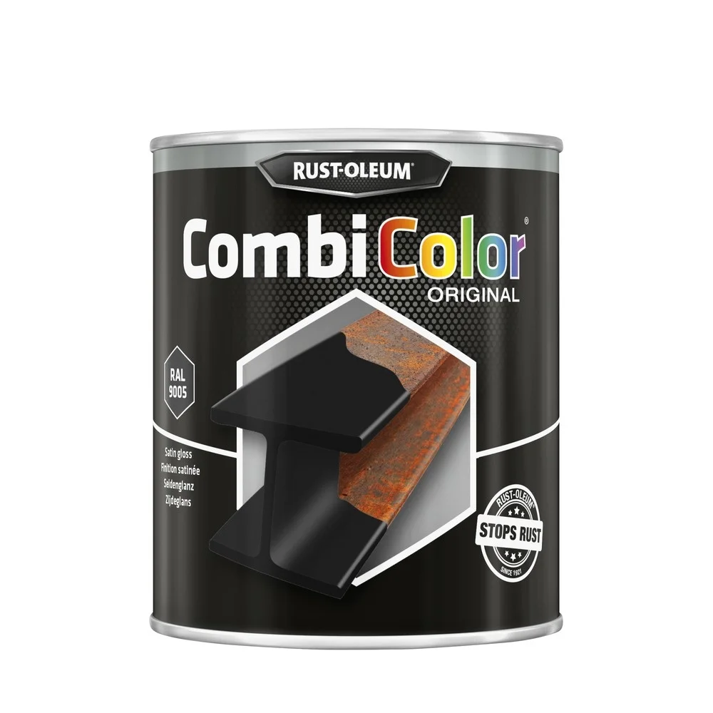 Rust-Oleum Combi Color Zijdeglans - Zwart 750 ml