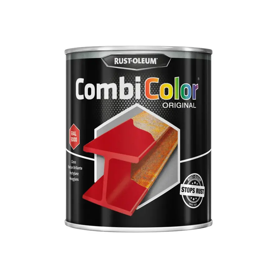 Rust-Oleum Combicolor 7365 Hoogglans Bright Rood RAL3000 - 250 ML