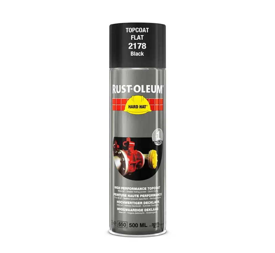 Rust-Oleum 2178 Zwart Mat RAL9005 - 500 ML