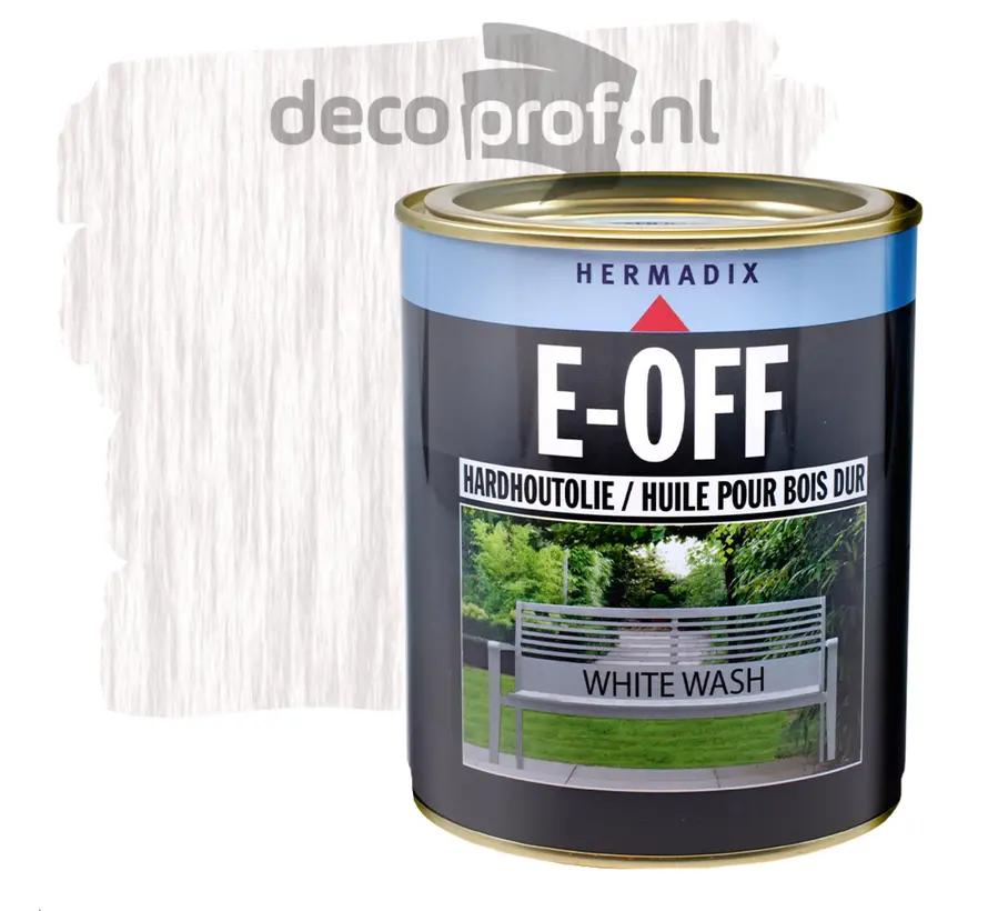 Hermadix E-Off Hardhout Olie White Wash - 750 ML