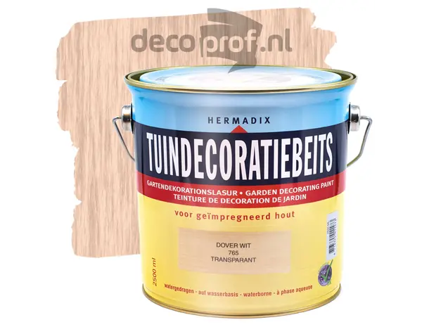 Hermadix Tuindecoratiebeits Transparant Dover Wit 765