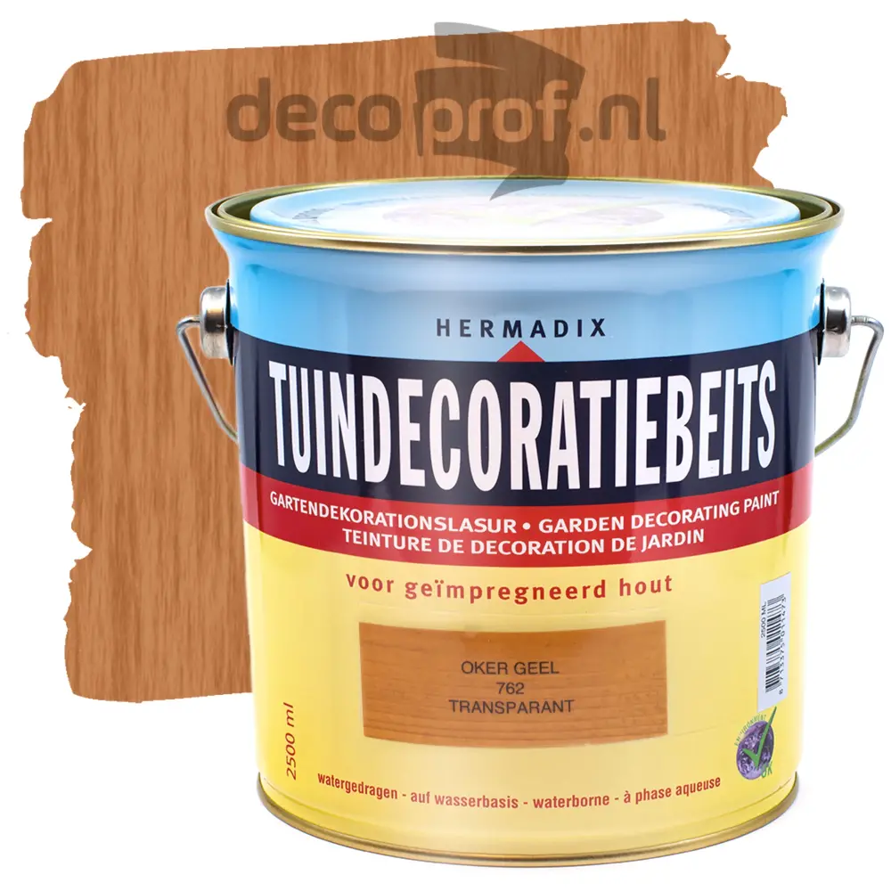 Hermadix Tuindecoratiebeits Transparant Oker Geel 762 Hermadix Tuindecoratiebeits Transparant Oker Geel 762