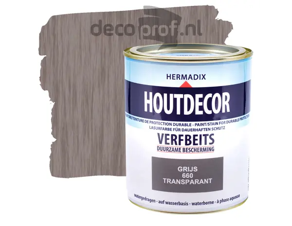 Hermadix Houtdecor Transparant Grijs 660 Hermadix Houtdecor Transparant Grijs 660