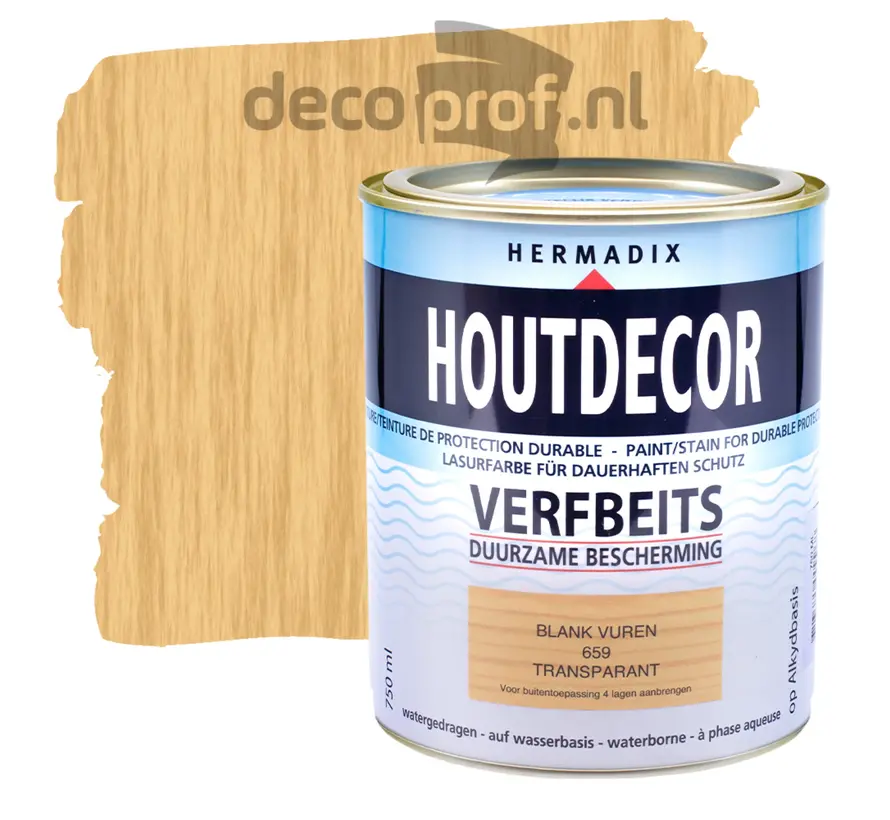 Hermadix Houtdecor Transparant Blank Vuren 659 - 750 ML