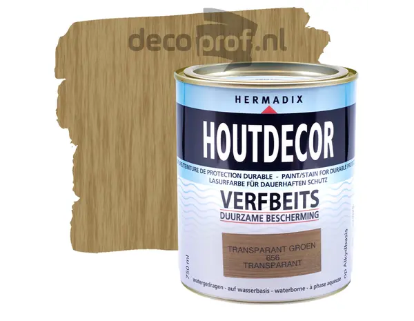 Hermadix Houtdecor Transparant Groen 656 Hermadix Houtdecor Transparant Groen 656