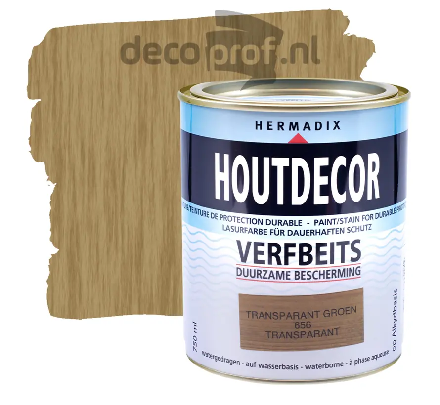 Hermadix Houtdecor Transparant Groen 656 - 750 ML