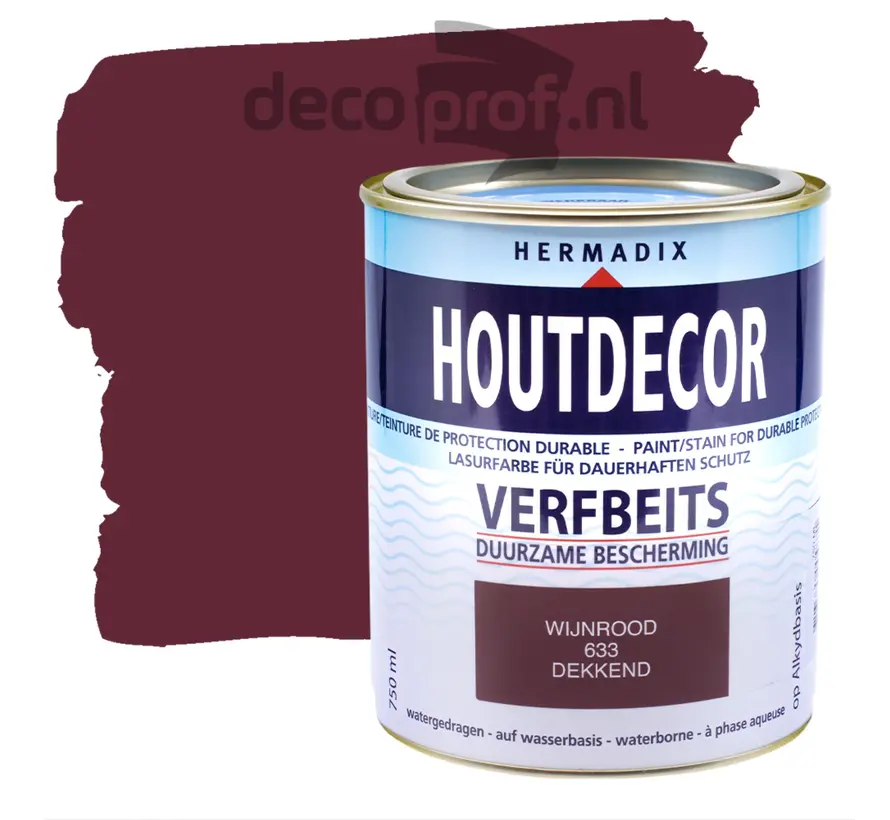 Hermadix Houtdecor Dekkend Wijnrood 633 - 750 ML