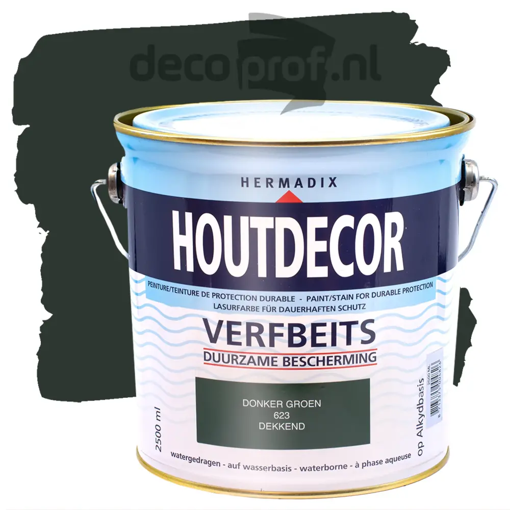 Hermadix Houtdecor Dekkend Donkergroen 623 Hermadix Houtdecor Dekkend Donkergroen 623