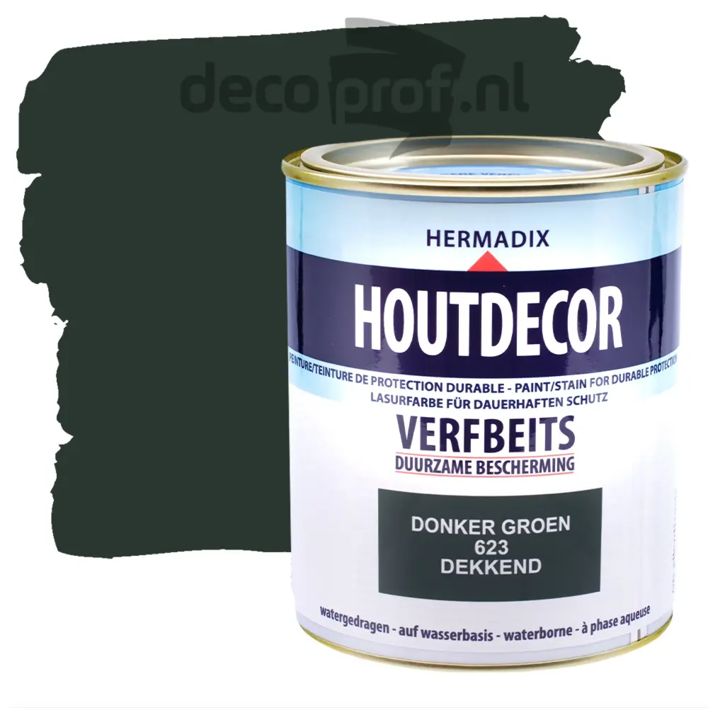 Hermadix Houtdecor Dekkend Donkergroen 623 Hermadix Houtdecor Dekkend Donkergroen 623
