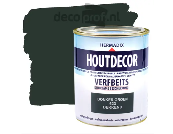 Hermadix Houtdecor Dekkend Donkergroen 623 Hermadix Houtdecor Dekkend Donkergroen 623