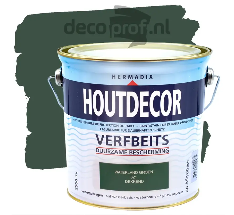 Hermadix Houtdecor Dekkend Waterland Groen 621 - 750 ML