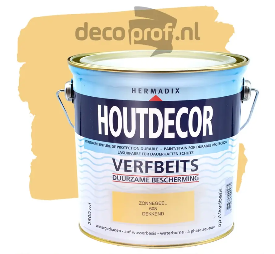 Hermadix Houtdecor Dekkend Zonnegeel 608 - 750 ML