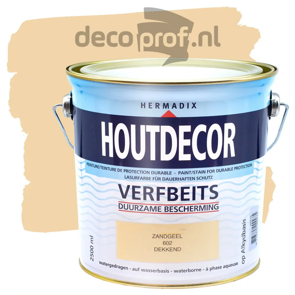 Hermadix Houtdecor Dekkend Zandgeel 602 Hermadix Houtdecor Dekkend Zandgeel 602