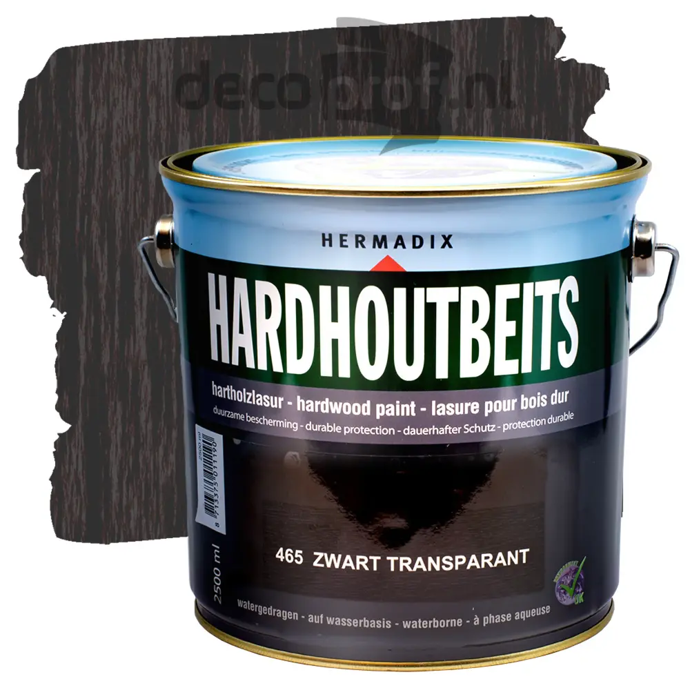 Hermadix Hardhoutbeits Transparant Zwart Hermadix Hardhoutbeits Transparant Zwart