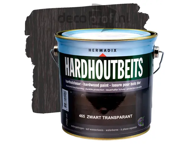Hermadix Hardhoutbeits Transparant Zwart Hermadix Hardhoutbeits Transparant Zwart