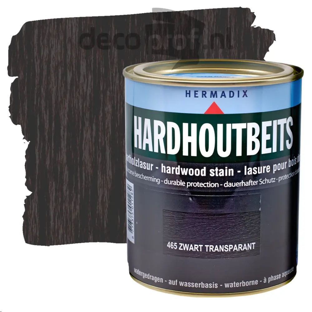 Hermadix Hardhoutbeits Transparant Zwart Hermadix Hardhoutbeits Transparant Zwart