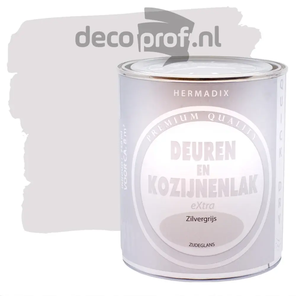 Hermadix Deuren&Kozijnenlak Extra Zijdeglans Zilvergrijs