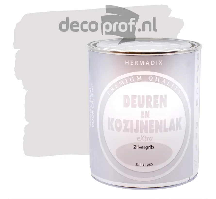 Hermadix Deuren&Kozijnenlak Extra Zijdeglans Zilvergrijs - 750 ML