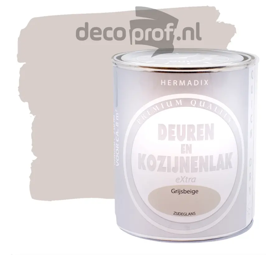 Hermadix Deuren&Kozijnenlak Extra Zijdeglans Grijsbeige - 750 ML