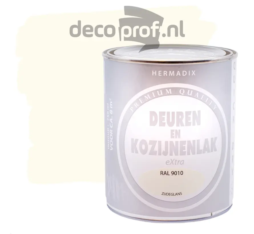 Hermadix Deuren&Kozijnenlak Extra Zijdeglans RAL9010 - 750 ML