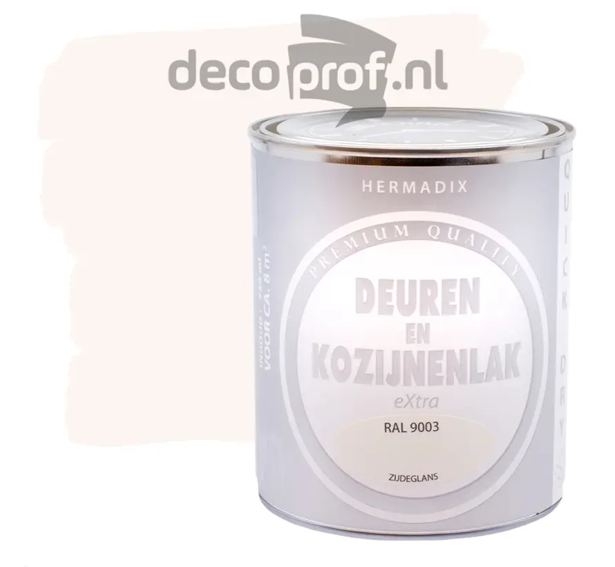 Hermadix Deuren&Kozijnenlak Extra Zijdeglans RAL9003 - 750 ML