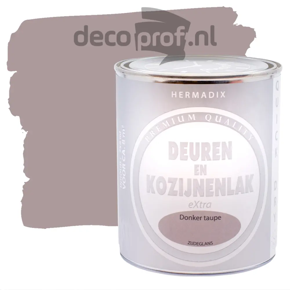 Hermadix Deuren&Kozijnenlak Extra Zijdeglans Donker Taupe Hermadix Deuren&Kozijnenlak Extra Zijdeglans Donker Taupe