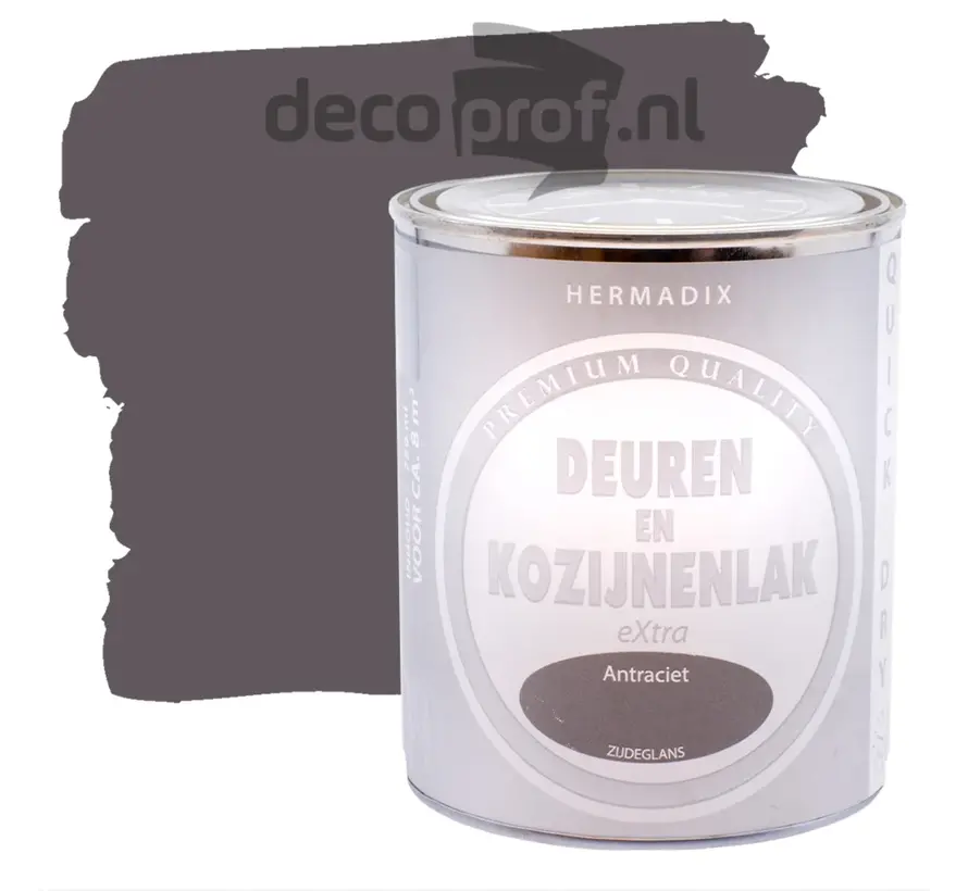 Hermadix Deuren&Kozijnenlak Extra Zijdeglans Antraciet - 750 ML