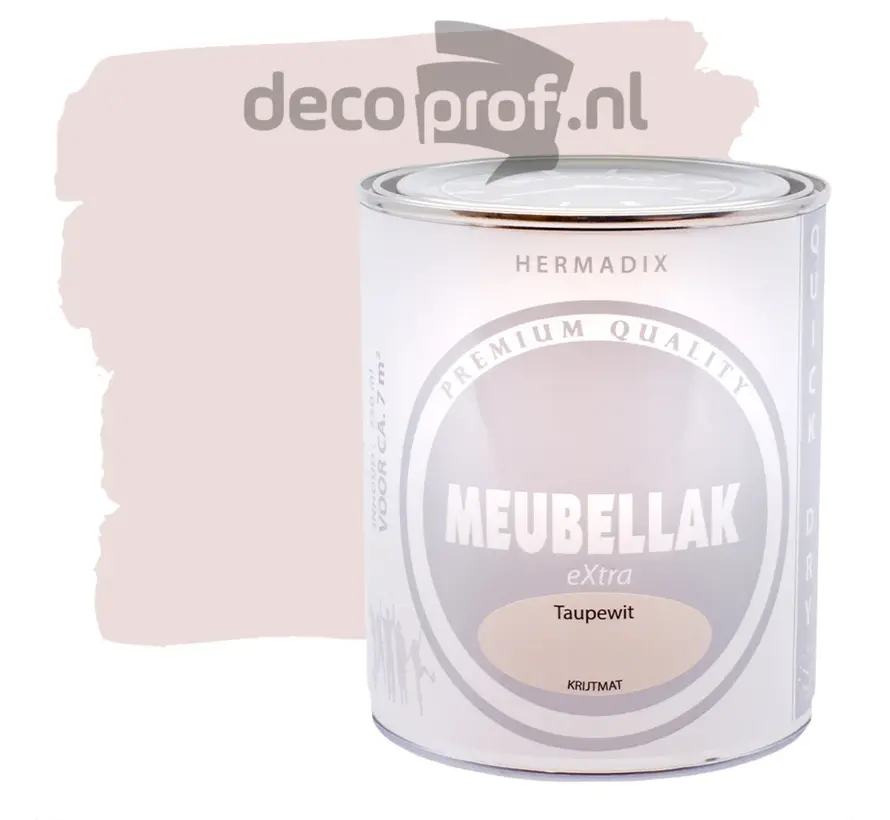 Hermadix Meubellak Extra Krijtmat Taupe Wit - 750 ML