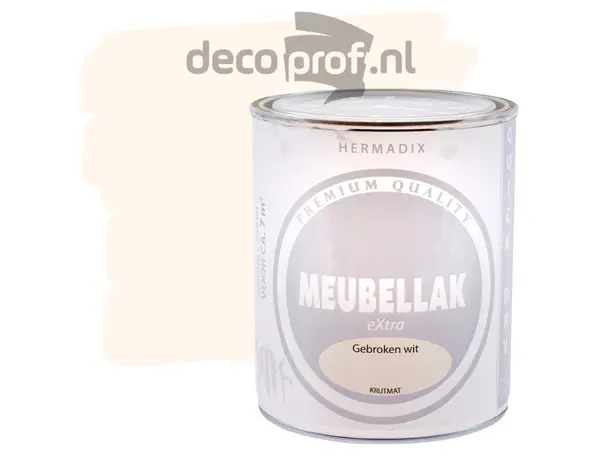 Hermadix Meubellak Extra Krijtmat Gebroken Wit Hermadix Meubellak Extra Krijtmat Gebroken Wit