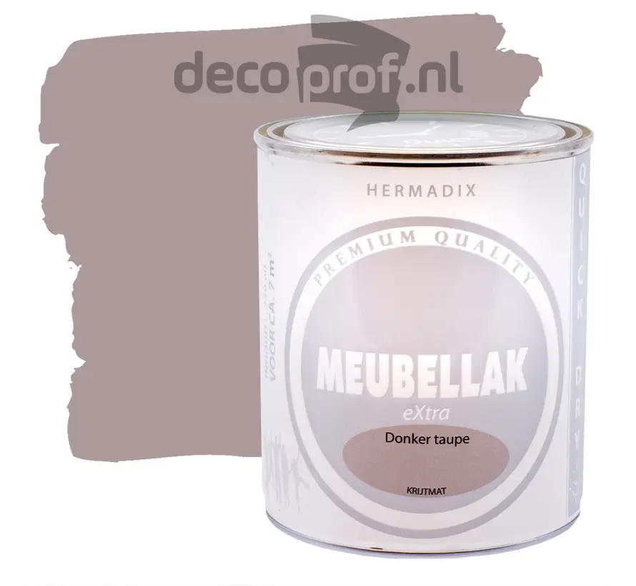 Hermadix Meubellak Extra Krijtmat Donker Taupe - 750 ML