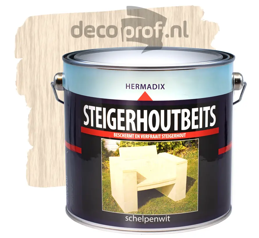 Hermadix Steigerhoutbeits Schelpenwit - 750 ML