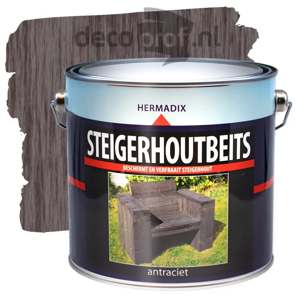 Hermadix Steigerhoutbeits Antraciet Hermadix Steigerhoutbeits Antraciet