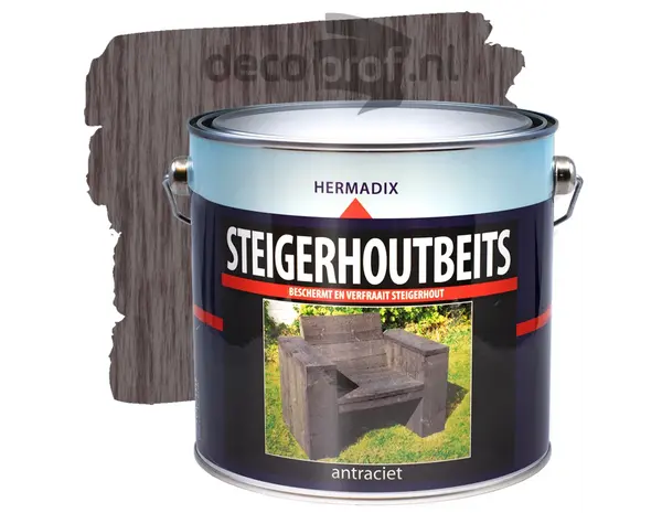Hermadix Steigerhoutbeits Antraciet Hermadix Steigerhoutbeits Antraciet