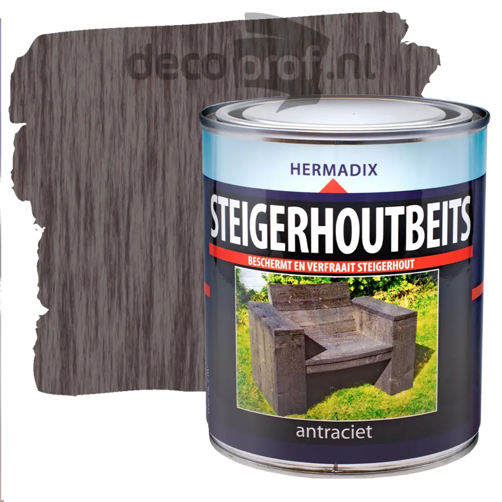 Hermadix Steigerhoutbeits Antraciet Hermadix Steigerhoutbeits Antraciet