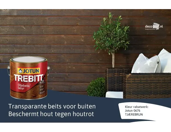 Jotun Trebitt Oljebeis | Zijdeglans Impregnerende Beits Jotun Trebitt Oljebeis | Zijdeglans Impregnerende Beits