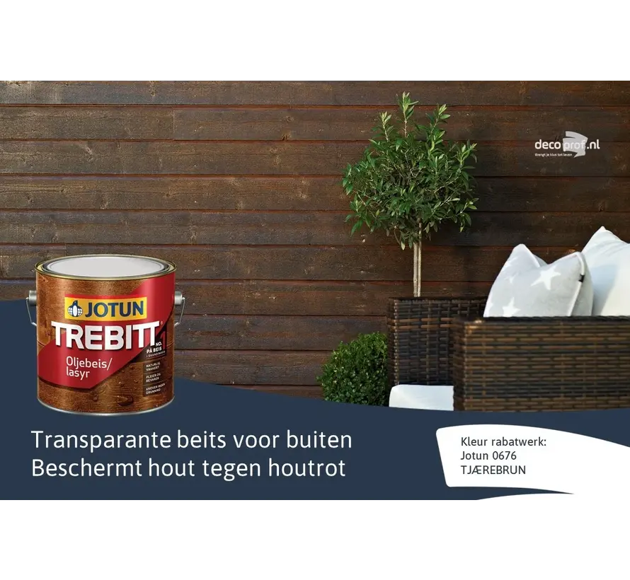 Jotun Trebitt Oljebeis | Zijdeglans Impregnerende Beits - 750 ML 