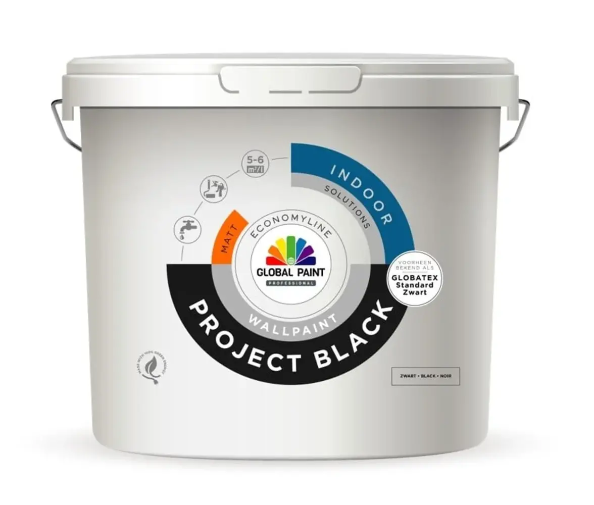 Global Paint Project Black | Matte Muurverf Global Paint Project Black | Matte Muurverf