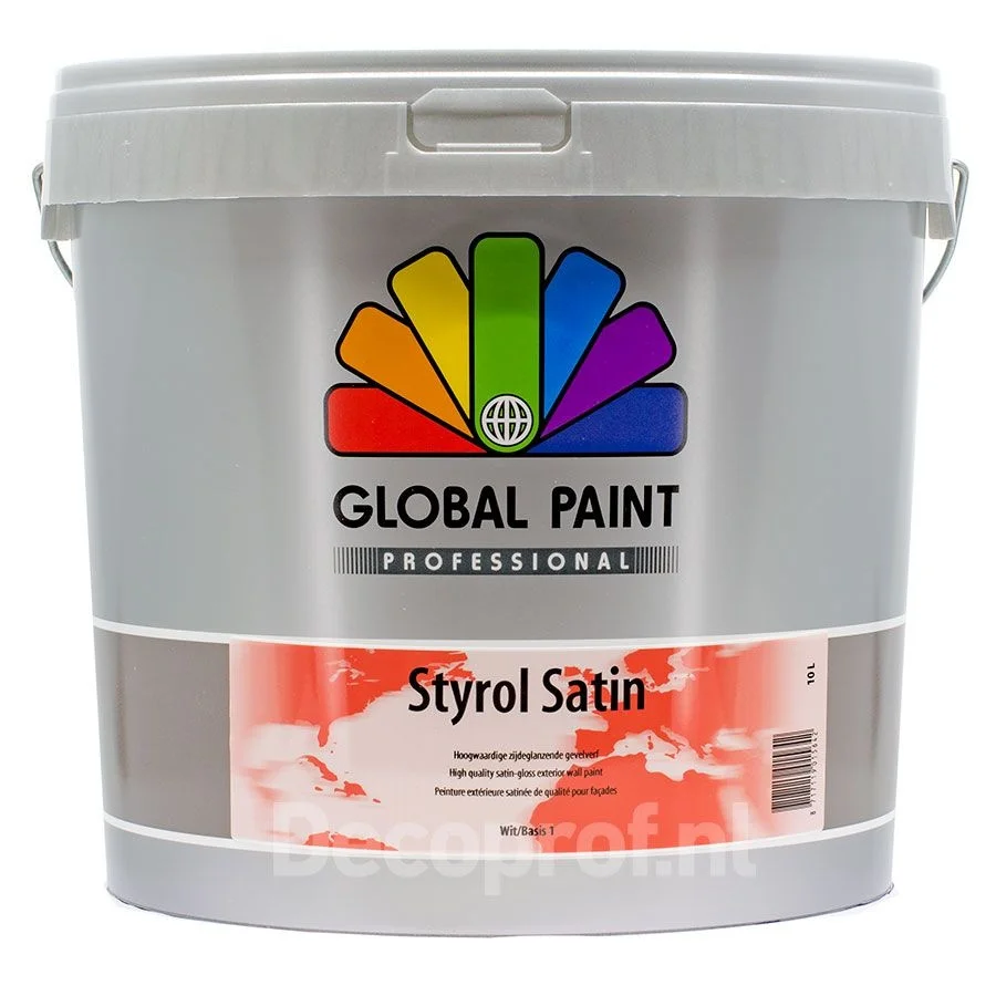 Styrol Satin | Zijdeglans Gevelverf | 2,5 LTR | Wit