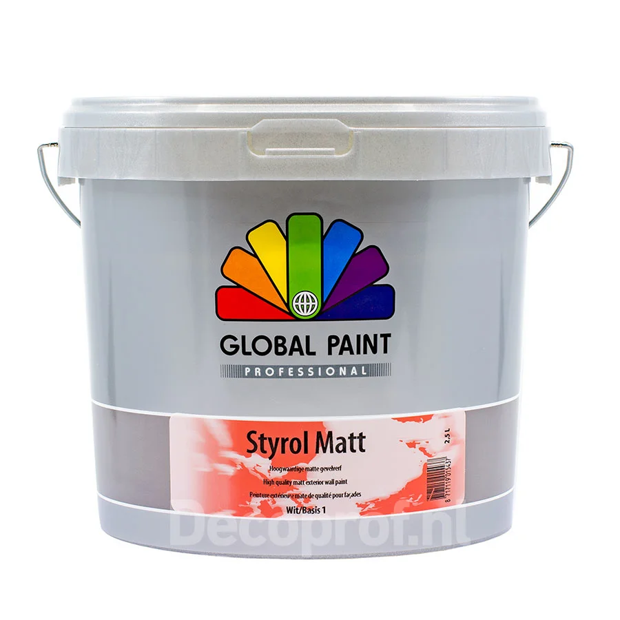 Styrol Matt | Matte Gevelverf | 2,5 LTR | Donkere kleur