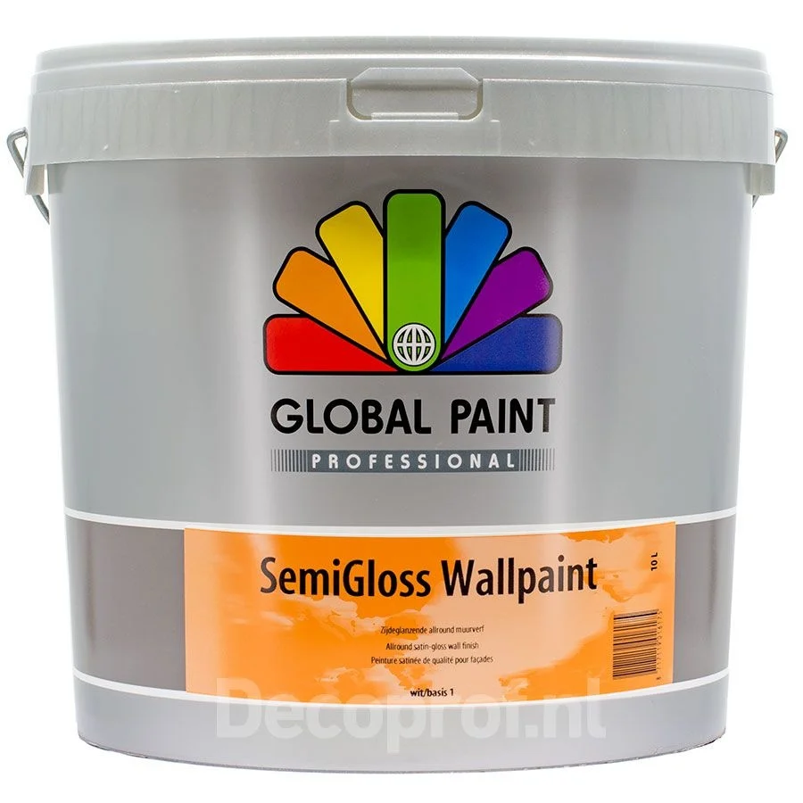 Semigloss Wallpaint | Halfglanzende Muurverf | 10 LTR | Lichte kleur
