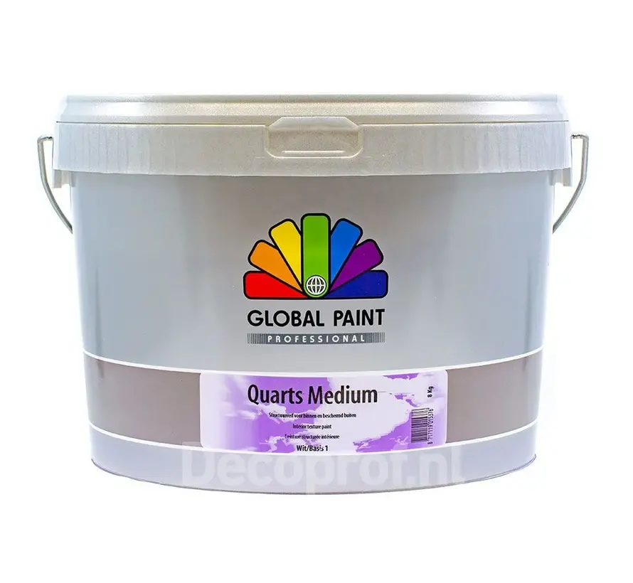 Global Paint Quarts Medium | Matte Structuurverf Binnen - 16 KG 