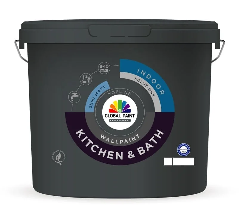 Kitchen & Bath | Matte Schimmelwerende Muurverf | 1 LTR | Wit